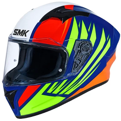 CASCO SMK STELLAR WINGS BLANCO / AZUL / AMARILLO