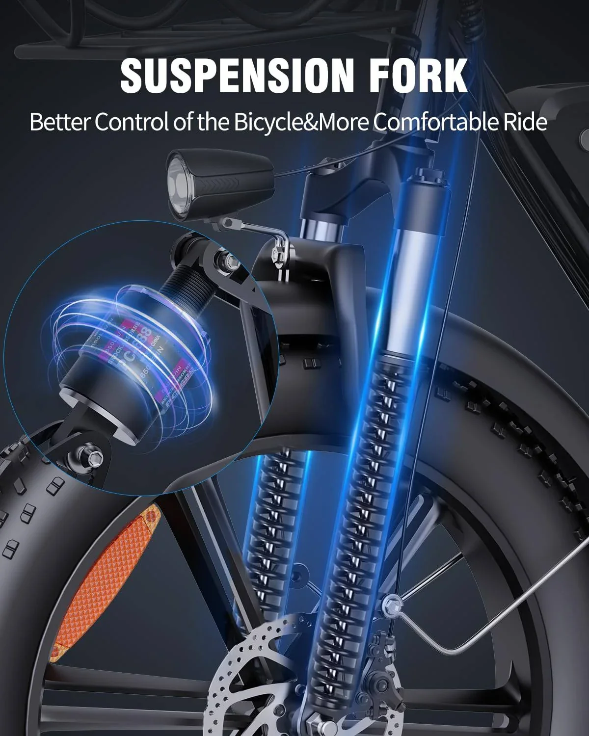 Bopzin 1000W Electric Bike for Adults 48V 15Ah Removable Battery Ebike 20" x 4.0 - 1000W