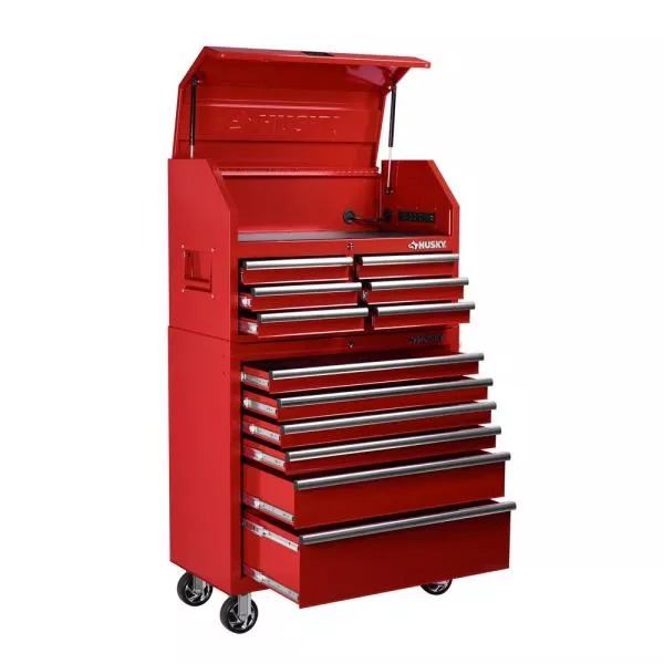 36 IN. 12-DRAWER RED TOOL CHEST AND CABINET COMBO