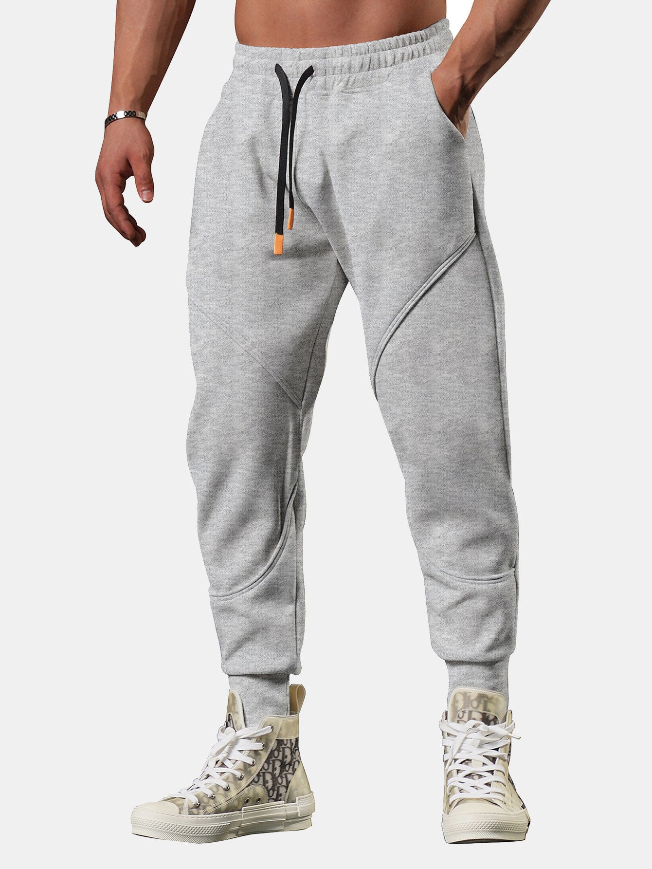 Man Split Cropped Joggers