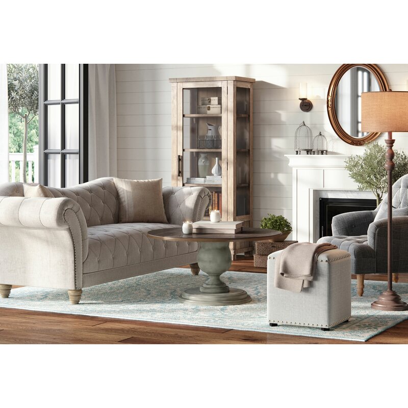 Haley 90.1 Rolleed Arm Chesterfield Sofa