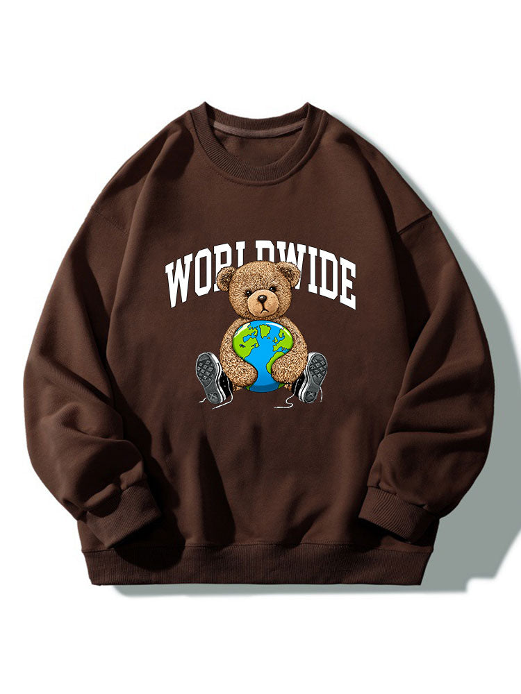 Worldwide Bear Crew Neck Relaxed Sweatshirt