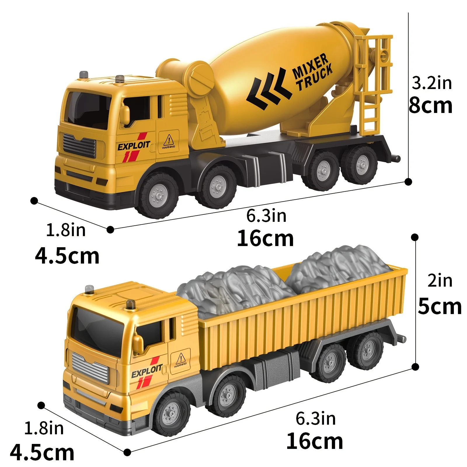 Exciting alloy excavator set for kids: fun digging, mixing and unloading!
