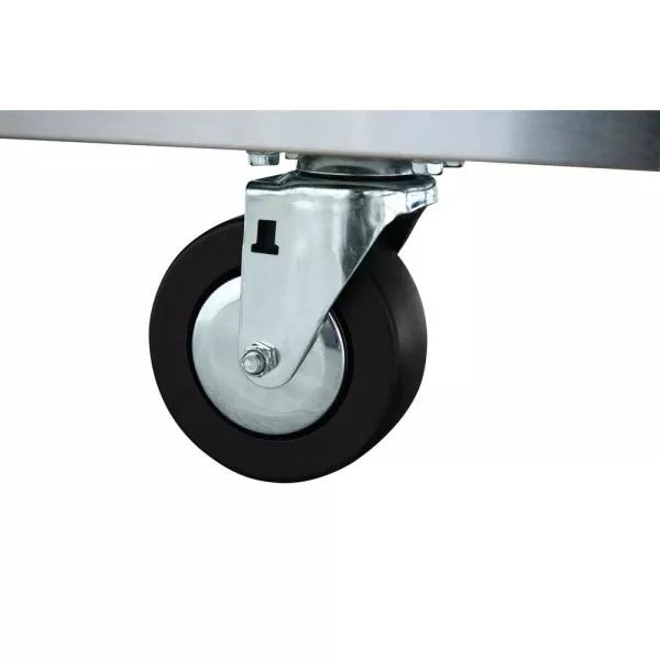 72 IN. 18-DRAWER 24 IN. D MOBILE WORKBENCH WITH SOLID WOOD TOP STAINLESS STEEL