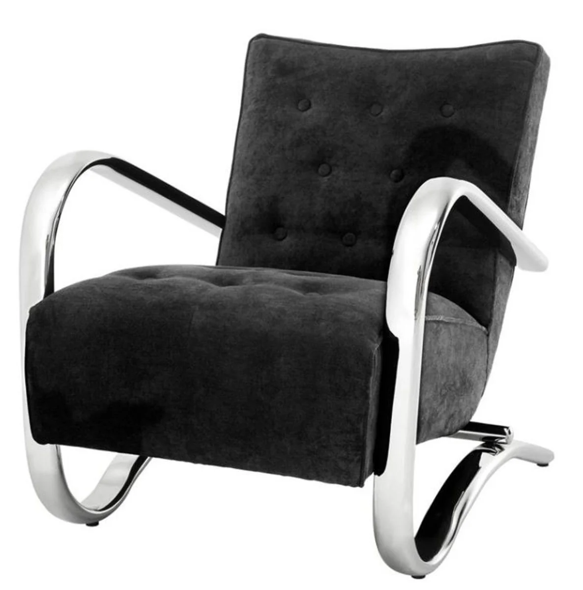Luxury armchair black 64 x 82 x H. 75 cm - designer furniture