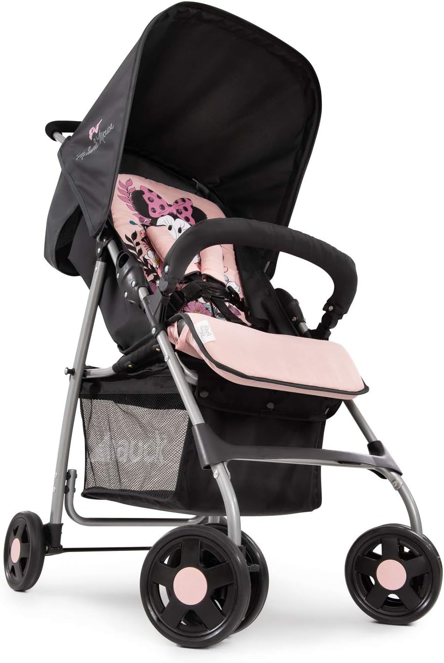 hauck Sport Baby Stroller, Lightweight Stroller from Birth to 18 kg, Ultralight Folding Stroller, Reclining, Baby Stroller, Large Basket, Minnie Pink