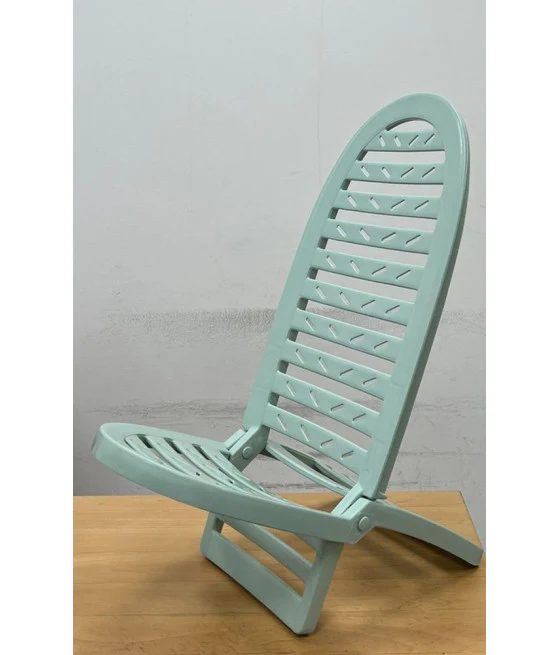 2PZ SPIAGGINA PIEGHEVOLE VERDE ACQUAMARINA PLASTIC 40X40X86CM 023510