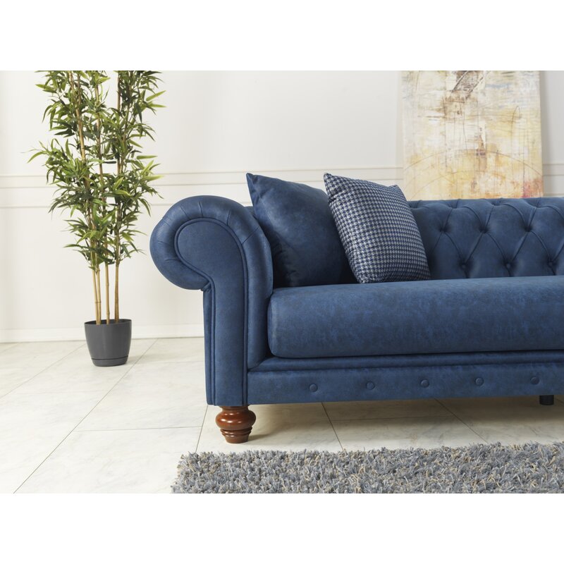 Pritt 96.1 Rolled Arm Chesterfield Sofa