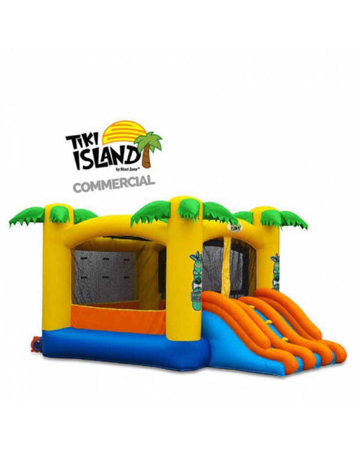 Tiki Island Combo 15 Commercial Inflatable Bouncer w Slide