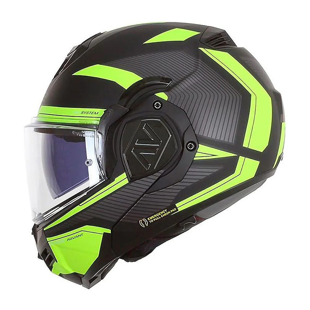 LS2 FF906 ADVANT REVO MODULAR HELMET MATTE BLACK / YELLOW