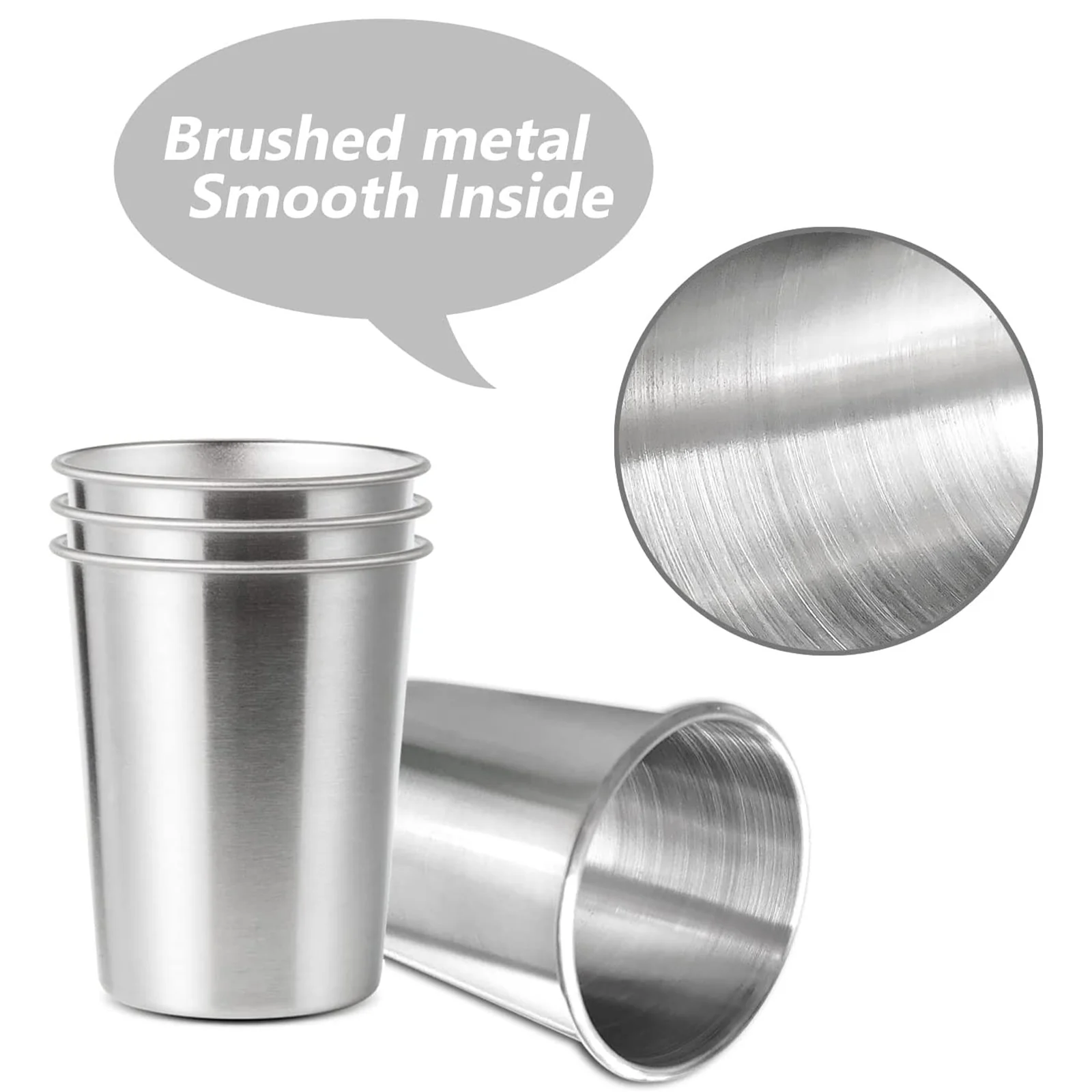 4 pieces 500ml stainless steel cups with leather casing
