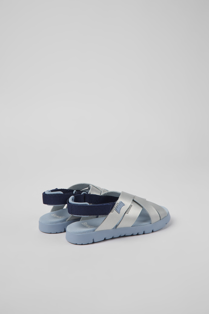 Caterpillar Gray Leather and Fabric Sandals for Boys