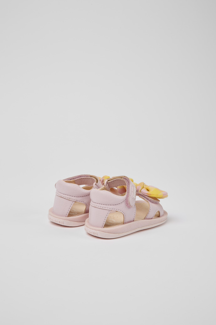 Bicho sandals in pink and yellow for children