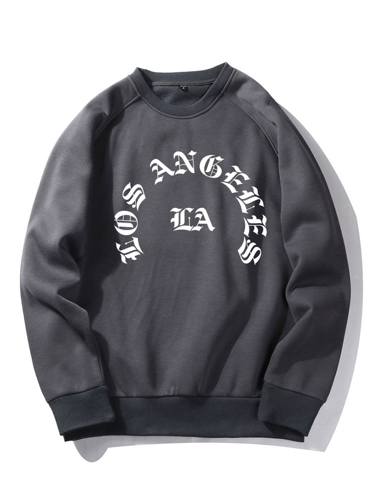 LA Letter Print Sweatshirt