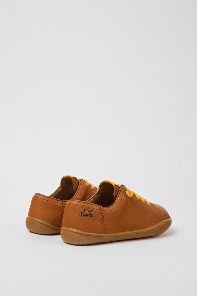Peu Brown leather shoes for children