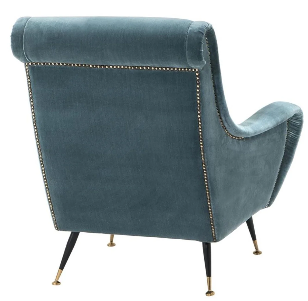 Luxury hotel salon armchair turquoise 80 x 90 x H. 88 cm - living room furniture