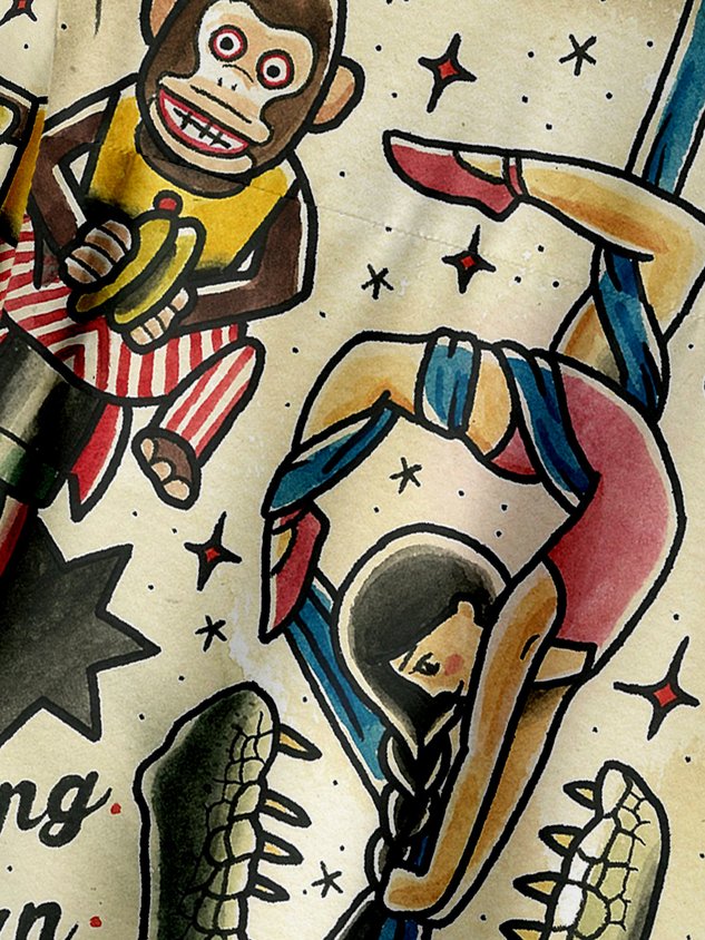 Alligator Beauty Chest Pocket Short Sleeve Casual Shirt