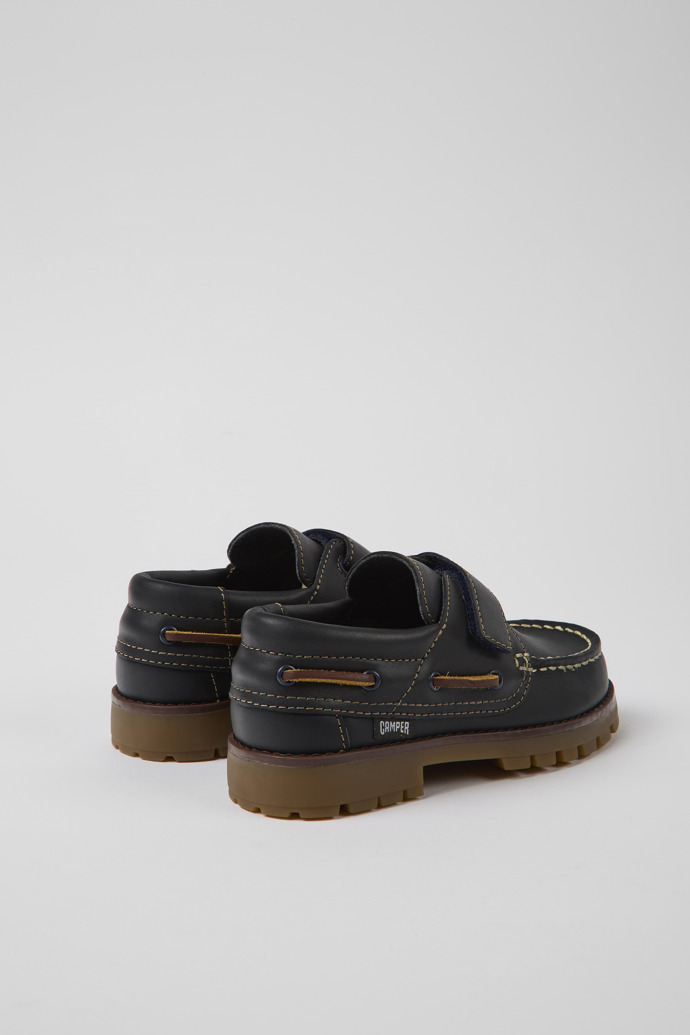 Compas Dark Blue Leather Shoes for Boys