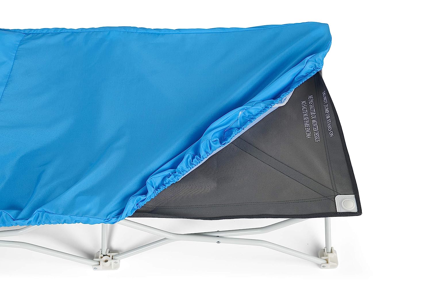 Small Portable Toddler Single Bed Raccoon Blue 48 x 24.5 x 9 Inches (Pack of 1)