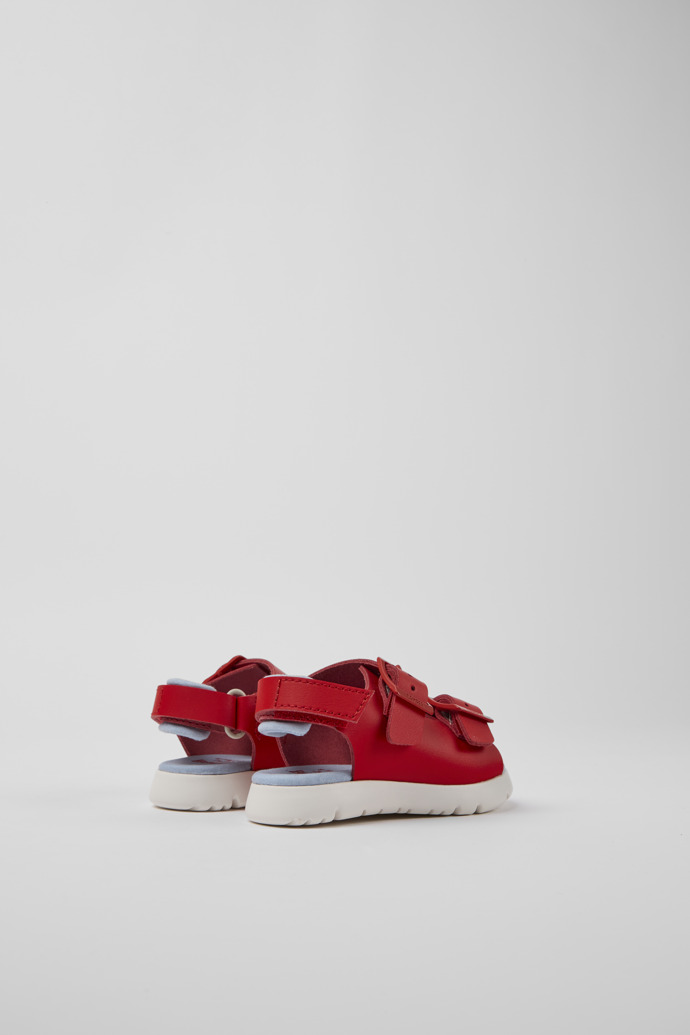 Caterpillar Red Leather Sandals for Boys