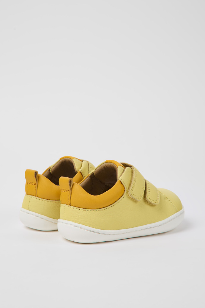 Peu Yellow leather shoes for children