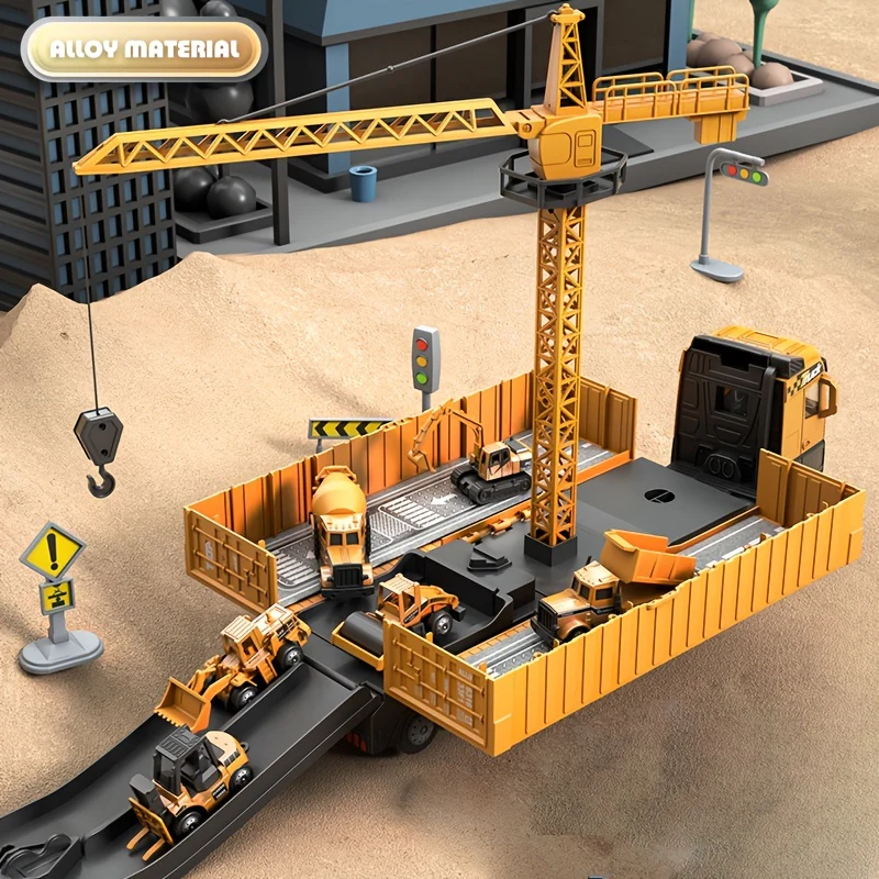 Cool toy model with detachable container and heavy alloy truck - perfect for boys who love container trucks with a trailer hitch!