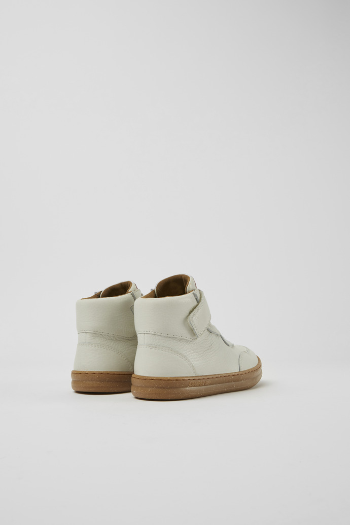 Runner sneakers made of white undyed leather