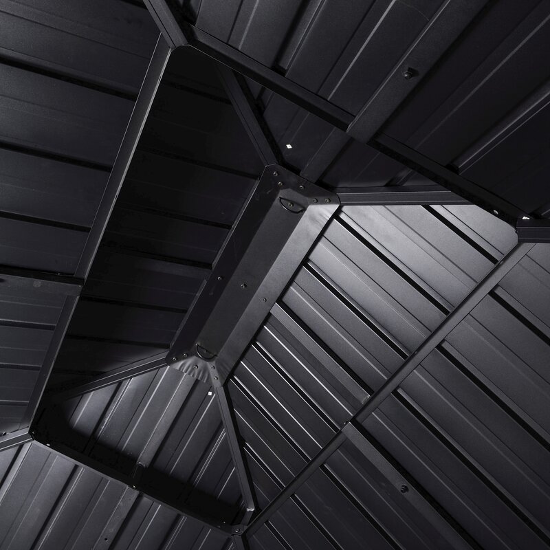 Double Tier 14 Ft. W x 12 Ft. D Metall Patio Gazebo